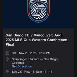 SDFC Tickets 11/29