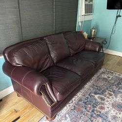 Brown Leather Couch