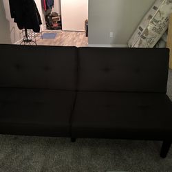 2 Black Futon Couches 