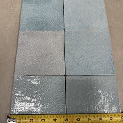 Wow Mestizaje Aqua Deco 5x5 Tile, 100SF / $13 SF (300 SF Available)
