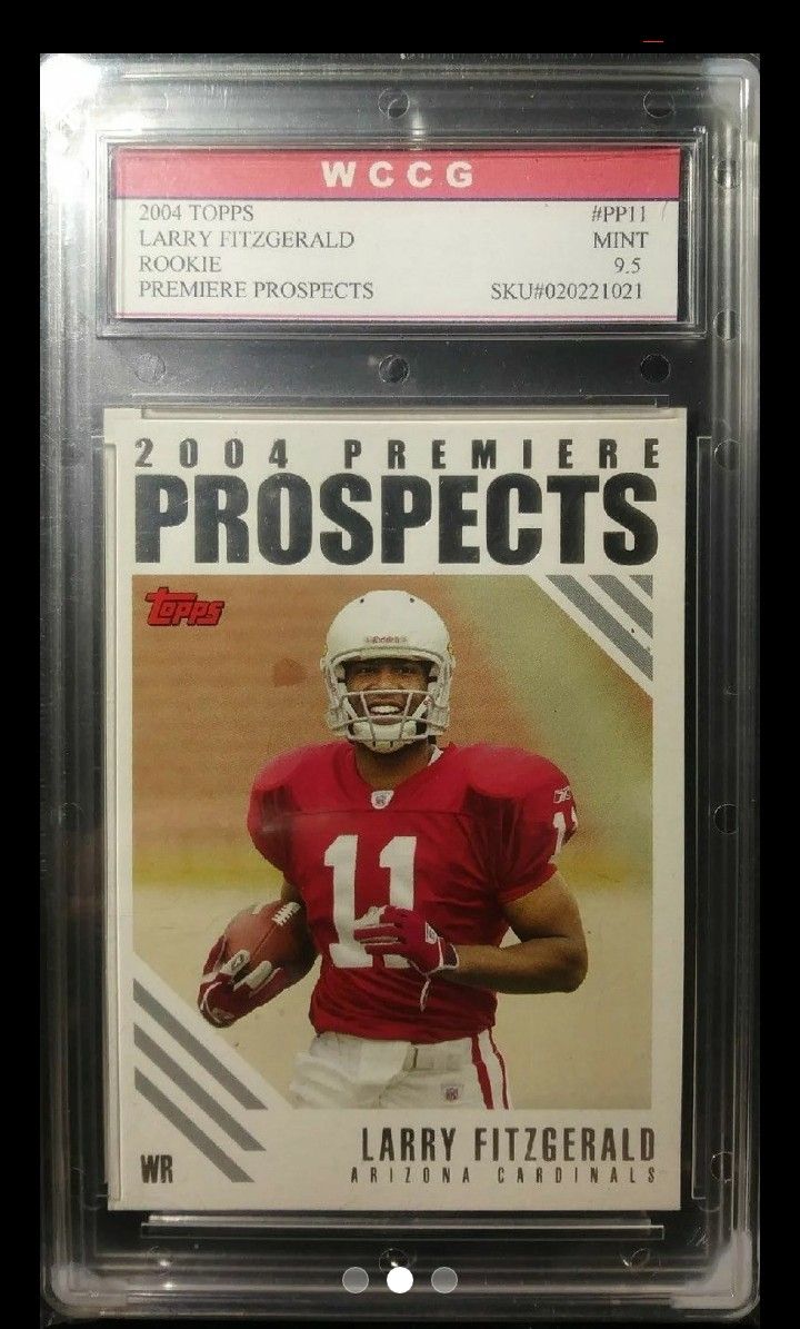 '04 Topps 'Premiere Prospects' Larry Fitzgerald Rookie Insert Card #PP11,  Graded 9.5 by WCCG for Sale in McKenzie, TN - OfferUp