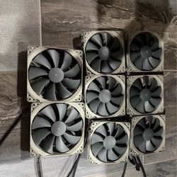 8 noctua redux fans 120mm and 140mm