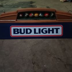 Pool Table Bud Light  Fluorescent Light