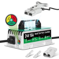 Brand New 24V/15A Auto Smart Charger For Golf Cart, Forklift, Floor Scrubber Etc.