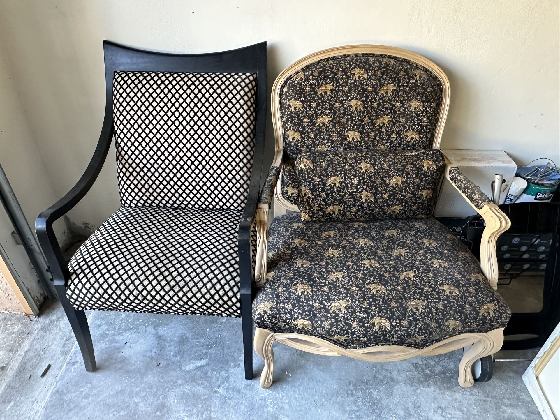 Antique and Contemporary Chair