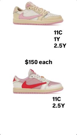 Nike Air Jordan, one low, SP Travis, Scott, shy, pink and tropical pink PS