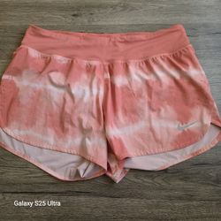Nike Dri-Fit Eclipse Mid-Rise Althetic Shorts Size Xlarge Peach/Orange