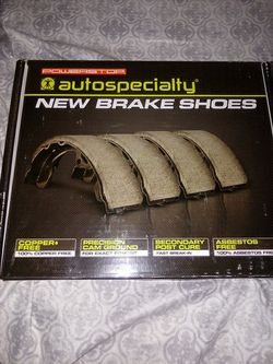 They are new brake shoes name brand Auto specialty