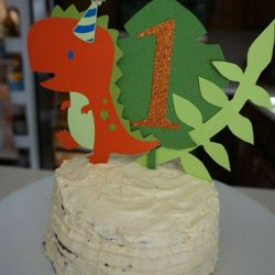 Personalised Dinosaur Cake Topper