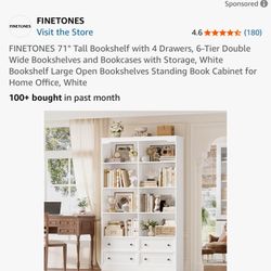 Bookshelf   With 4 Drawers 