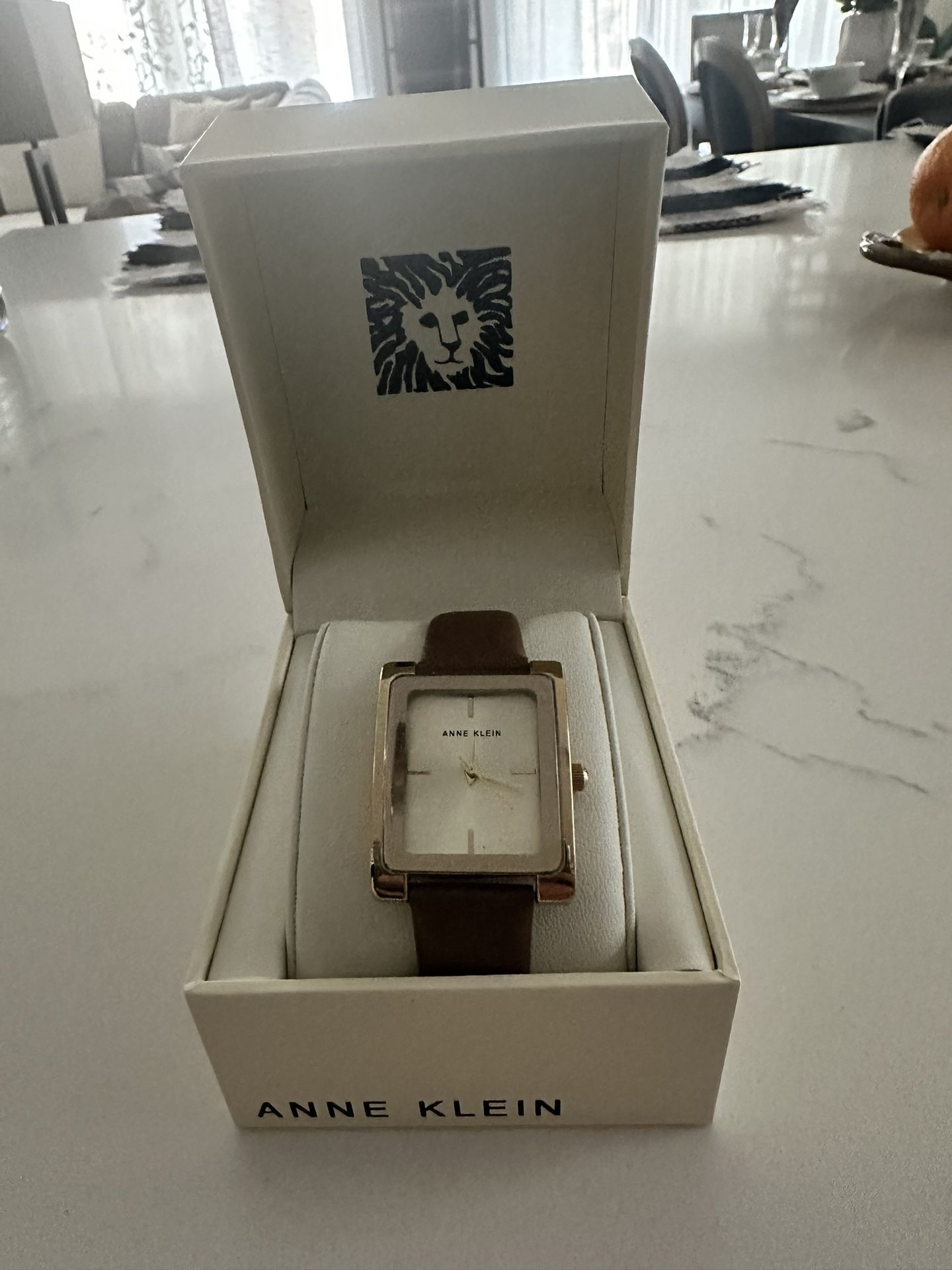 Anne Klein Women’s Leather Strap Watch