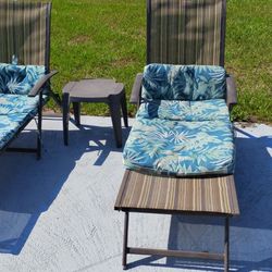 Pool Loungers w/ Cushions 
