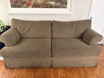 Free Two-Seat Upholstered Sofa with Rolled Arms