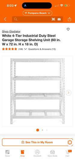 Garage shelf assembled