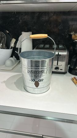 Galvanized Holiday Bucket 