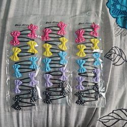 3pck Hair Barrets/clips For Girls
