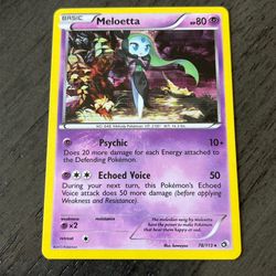 Pokemon TCG 2013 Legendary Treasures Card -- Meloetta 78/113 Holo LP