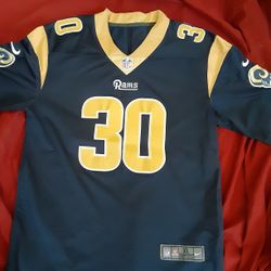 Todd Gurley II # 30  gold and dark blue LA Rams jersey xl  stitched on Nike Brand