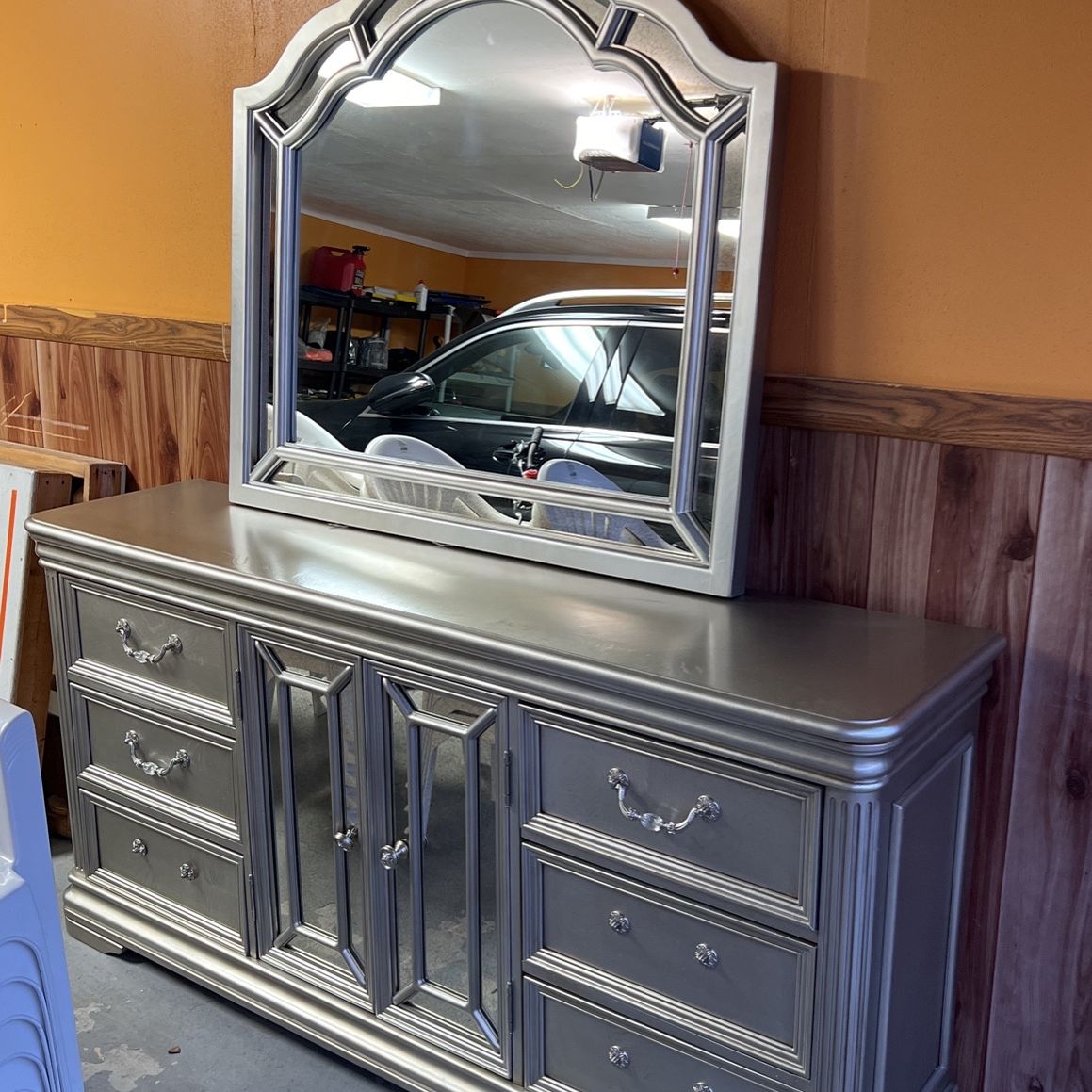 silver dresser ashley furniture Lodanna Gray Dresser