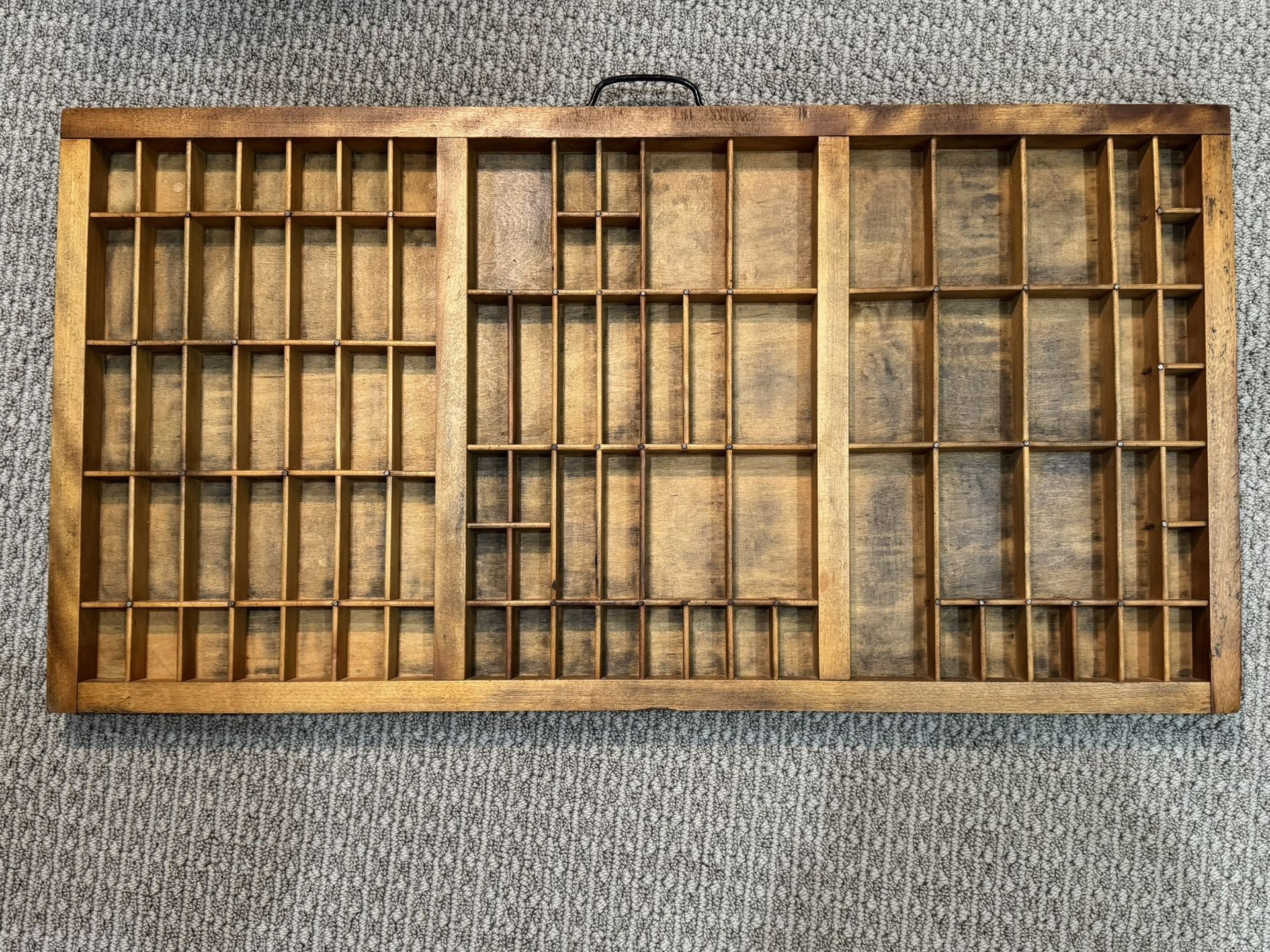 Reduced! Beautiful Vintage Wooden Printer’s Tray