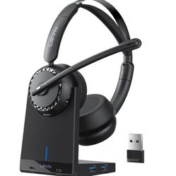 New  [2024 Upgraded] Wireless Headset, Bluetooth 5.2 Headset (AI Noise Cancelling)