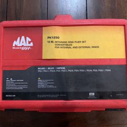 Mac Tool 12pc Snap/Retaining Ring Pliers Set