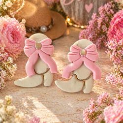 Cowgirl Boots Handmade Polymer Clay Earrings