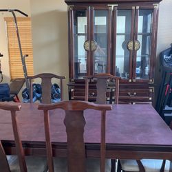 China Cabinet w/ Matching Dining Table