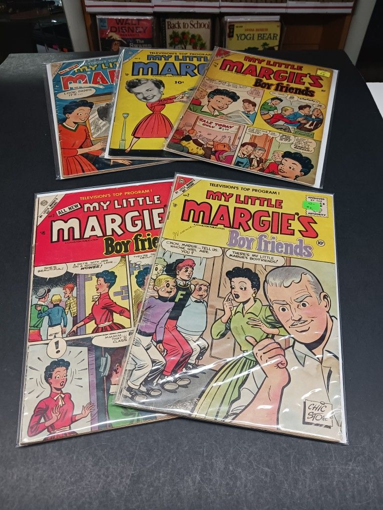 My Little Margie's Boy Friends comic books. 5 comics