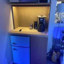 Coffee Bar With Microwave / Mini Fridge