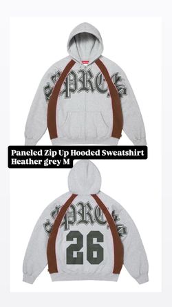 Supreme FW26’ week 9 Paneled Zip Up Hooded Sweatshirt Heather grey M