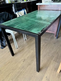 IKEA glass dining table and chairs
