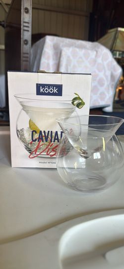 KooK Glass Caviar Chiller / Stemless Martini Server