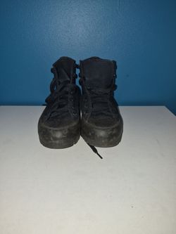 Black High-Top Canvas Sneakers