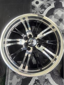 Set of 4 Used Konig 17x7 Alloy Wheels/Rims – Black & Machined Finish – 5-Lug
