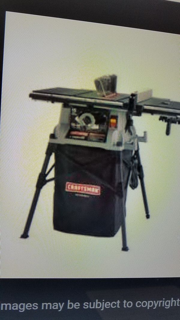 Craftsman 10" table saw with stand and dust bag for Sale in Apple Valley, CA OfferUp