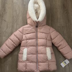 Michael Kors Kids Size 4 Light Pink Jacket Chamarra Snow Warm NWT New Puffy Soft