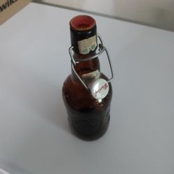 Vintage Grolsch Beer Glass Bottle