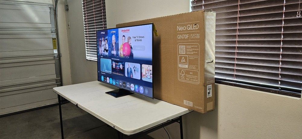 New 55 Inch Neo QLED Samsung Smart TV 4K UHD 2025 Model Q70F With 120 Hz refresh rate. factory sealed. With warranty.