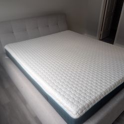 California King Mattress and Bed Frame w/ Storage