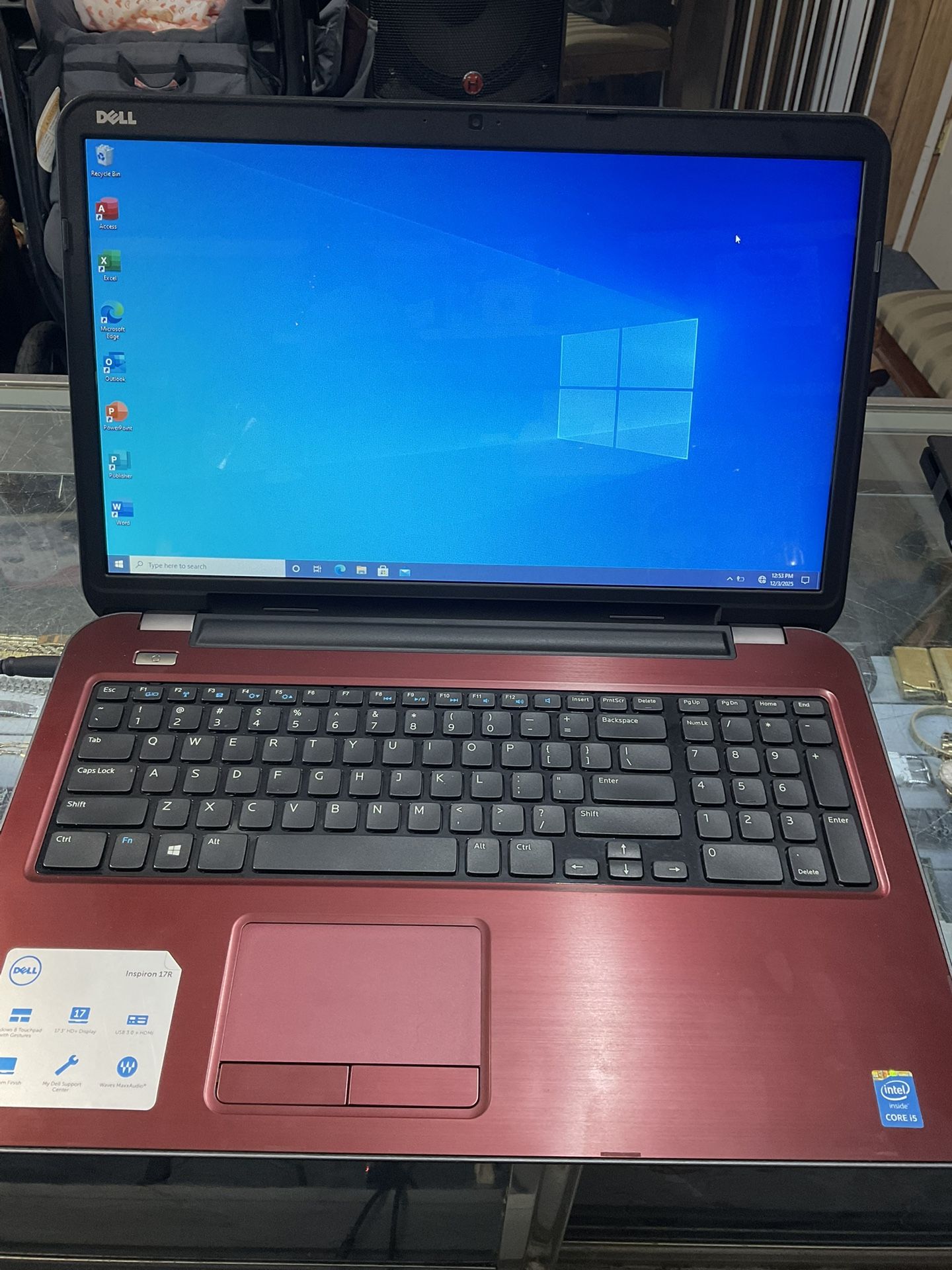 DELL INSPIRON 17R CORE I5 8GB RAM 1TB HD BIG 17 INCH SCREEN WORKS VERY GOOD