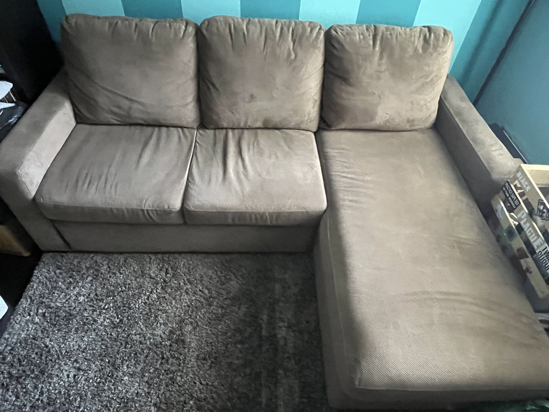 Brown Pull Out Sleeper Couch