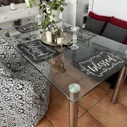 Glass Table No Chairs 