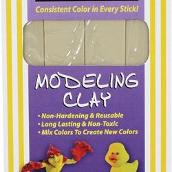 1 Pound Solid Color Modeling Clay Color Cream