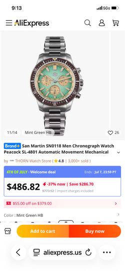 San Martin watch automatic