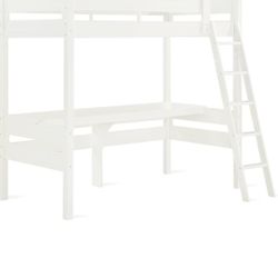 DHP Harlan Loft Bed with Desk and Ladder, Twin, White