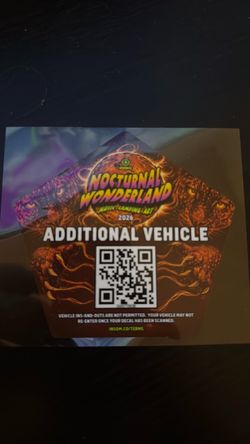 Nocturnal wonderland car parking pass