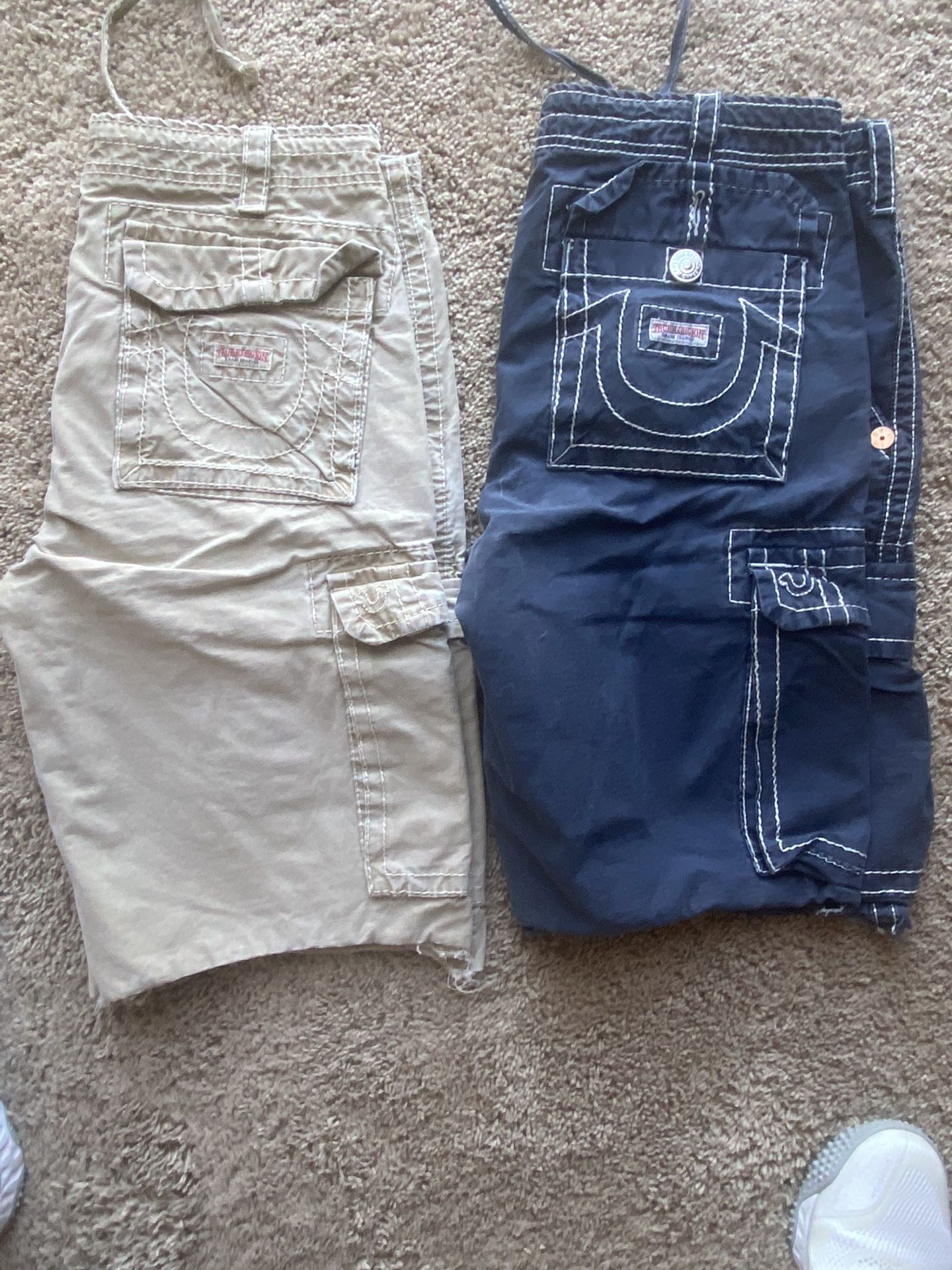 True Religion Cargo Shorts And jeans