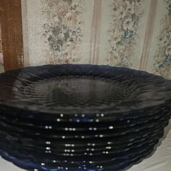 Avon Blue Crystal Dinner Set 