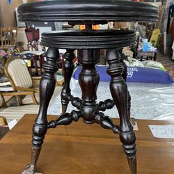 Antique Ball And Claw Piano Stool